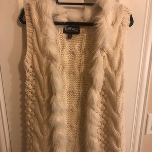 Off white fur vest